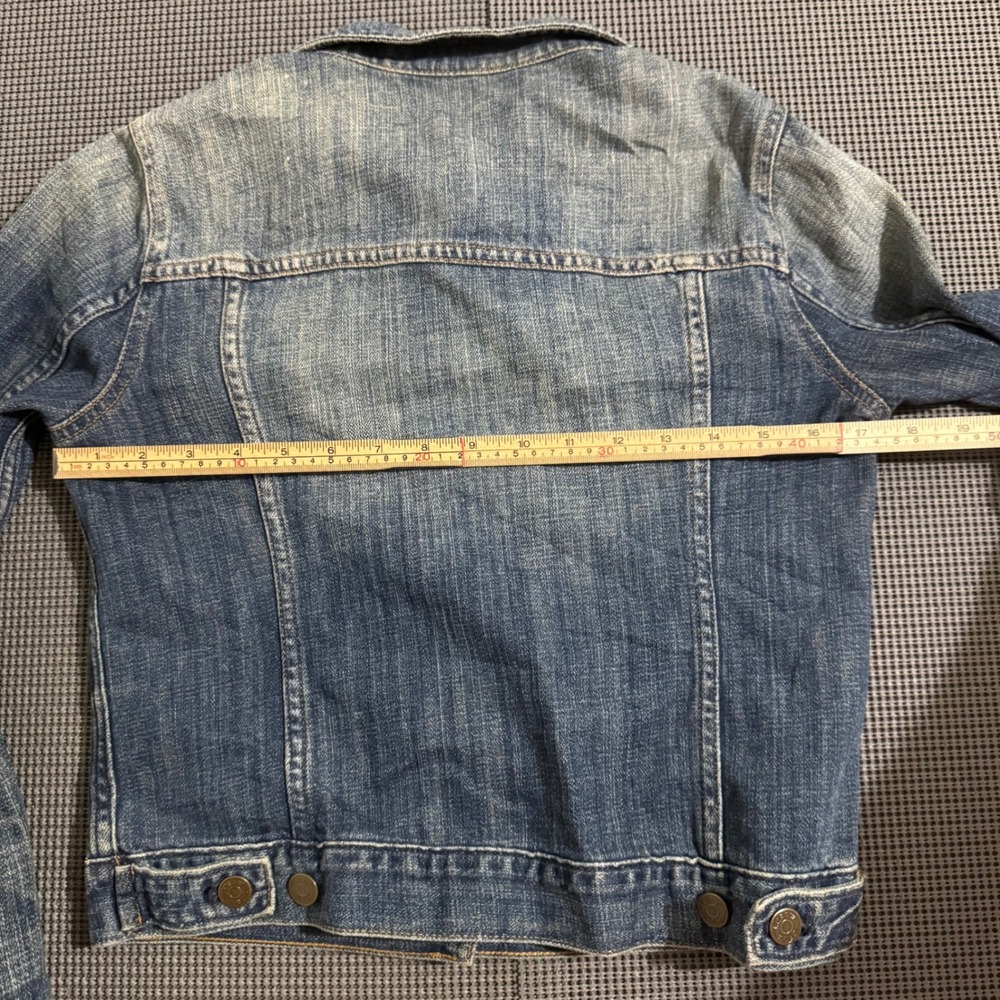 J.Crew Indigo Denim Trucker Jacket Blue Faded Wash Size XS - Picture 7 of 7